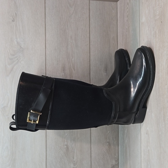 Ted Baker Women Waterproof Rainboots Tall Riding Boots shoes sz 8 - Picture 1 of 11
